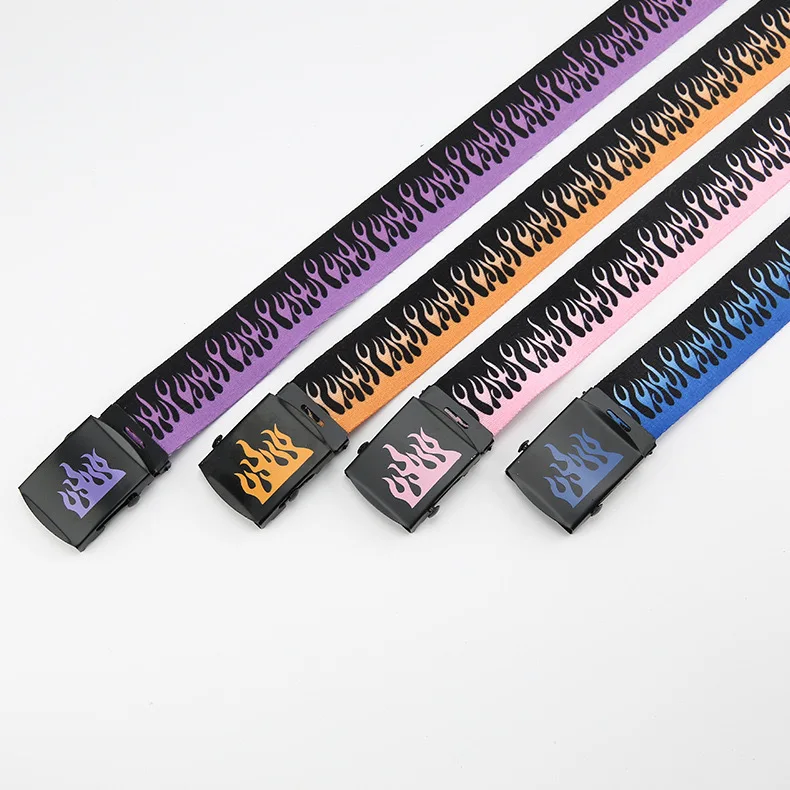 Stylish Punk Flame Waist Belt with Eyelets, Popular Hip-hop Street Decor Full of Personality, Suitable for Match Street Outfits