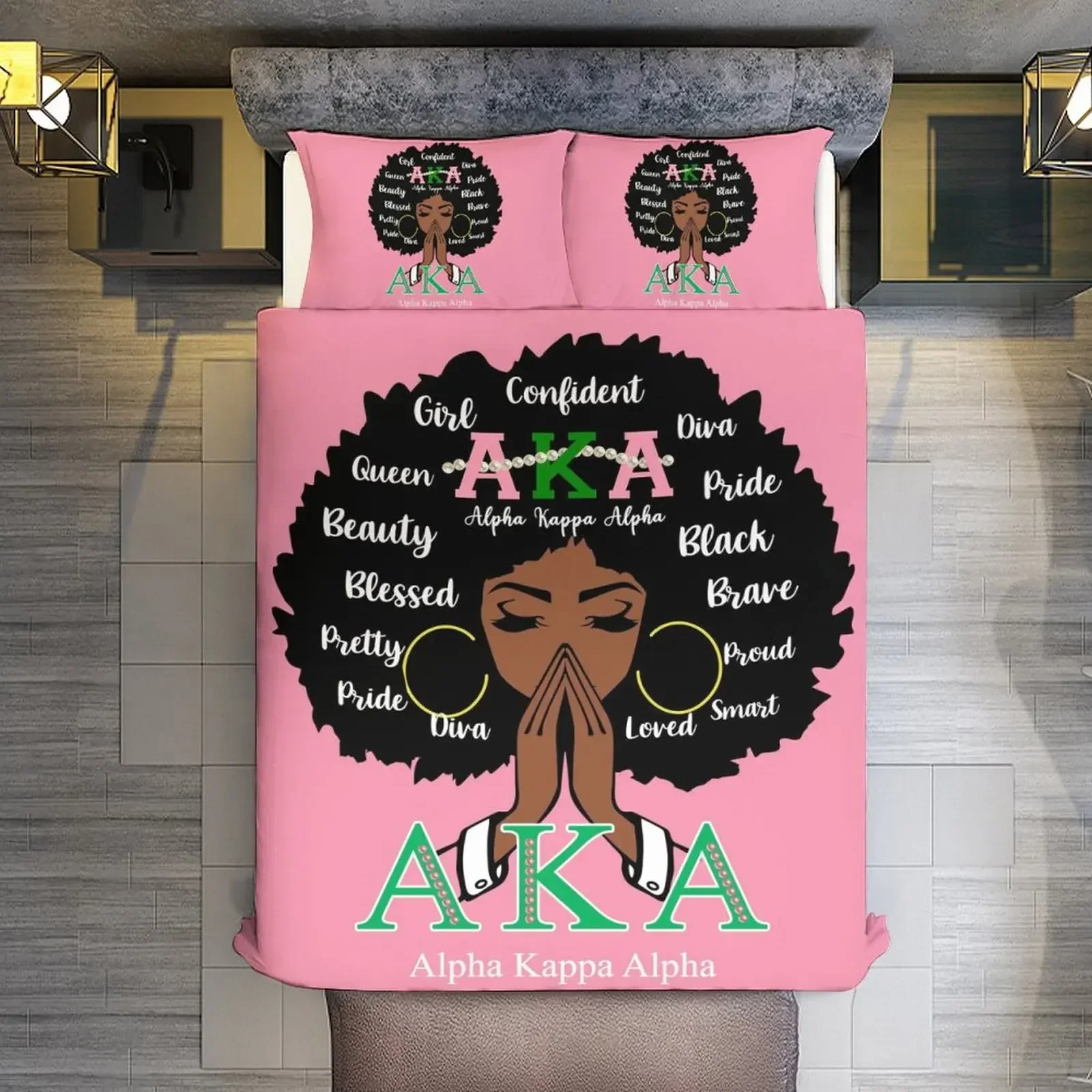 Alpha Sorority Kappa Alpha Bedding Set AKA Duvet Cover Bedroom Comforter Single Twin King ​Size Quilt Cover Home Textile 2/3PCS