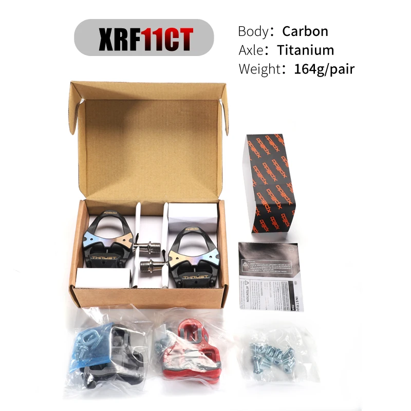XPEDO THRUST road bike pedal carbon fiber superlight 164g Ti axis