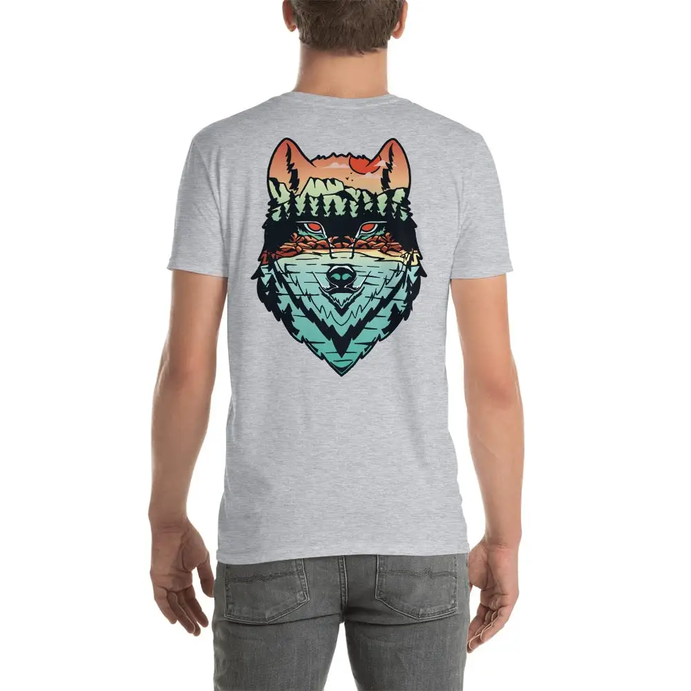 Wolf T Shirt,Forest Shirt,Nature T Shirt,Colorful Wolf T Shirt