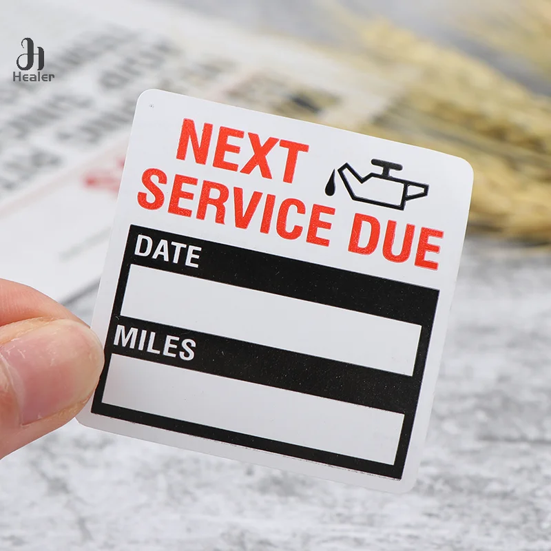 100pcs/roll Oil Change/Service Reminder Stickers Window Sticker Car Sticker