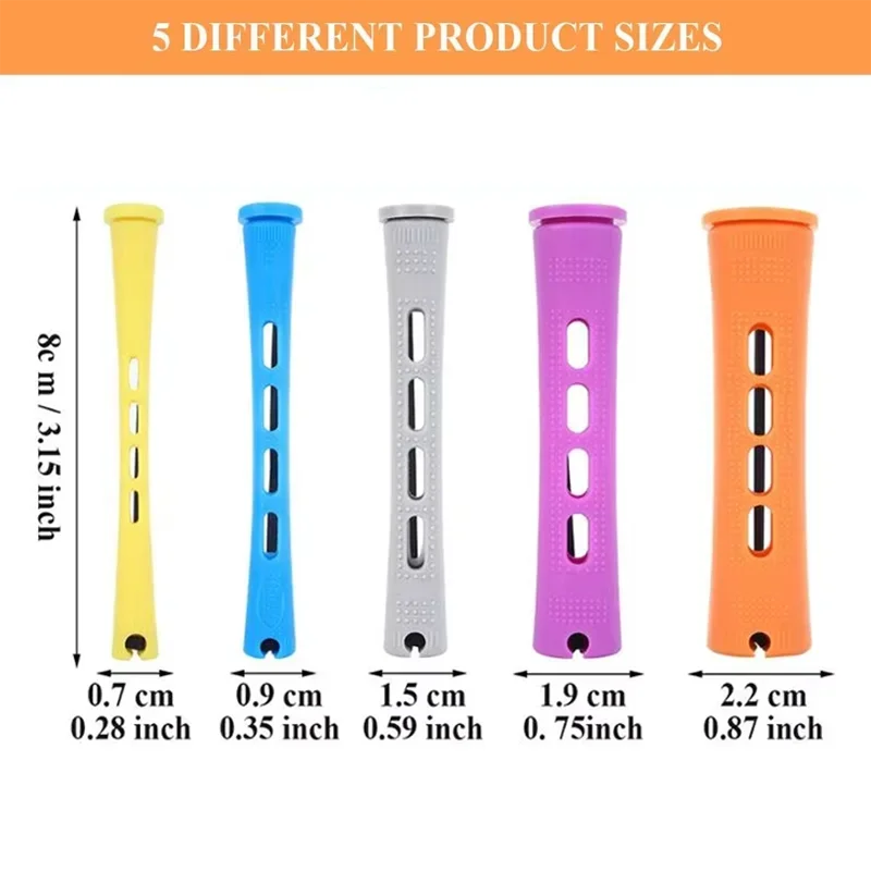 قضبان الشباك مكاوي بلاستيكية باردة 5 أحجام من 20 قطعة من قضبان موجة الشباك بيرم قضبان تجعيد مكواة تجعيد أدوات تصفيف الشعر #2