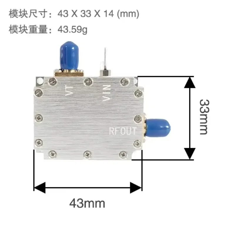 Voltage Controlled Oscillator Module 10GHz-13GHz Bandwidth, Phase Locked Loop Oscillator