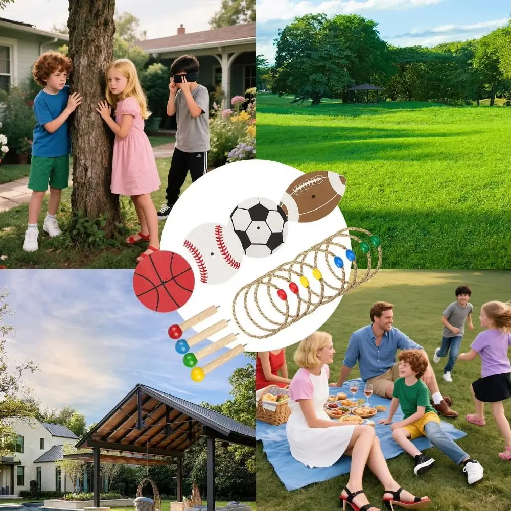 Throwing Themed Rope Ring Toss Game Sensory Play Family Gathering Ring Toss Toy Training Sandbag Outdoor Ball Hoop Game