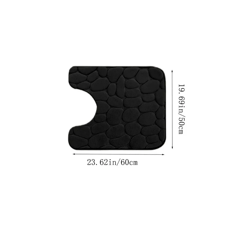 1pc Big U-Shaped Memory Foam Bath Mat Non-slip Bathroom Mat Super Soft Absorbent & Non-Slip Machine Washable & Easy to Dry