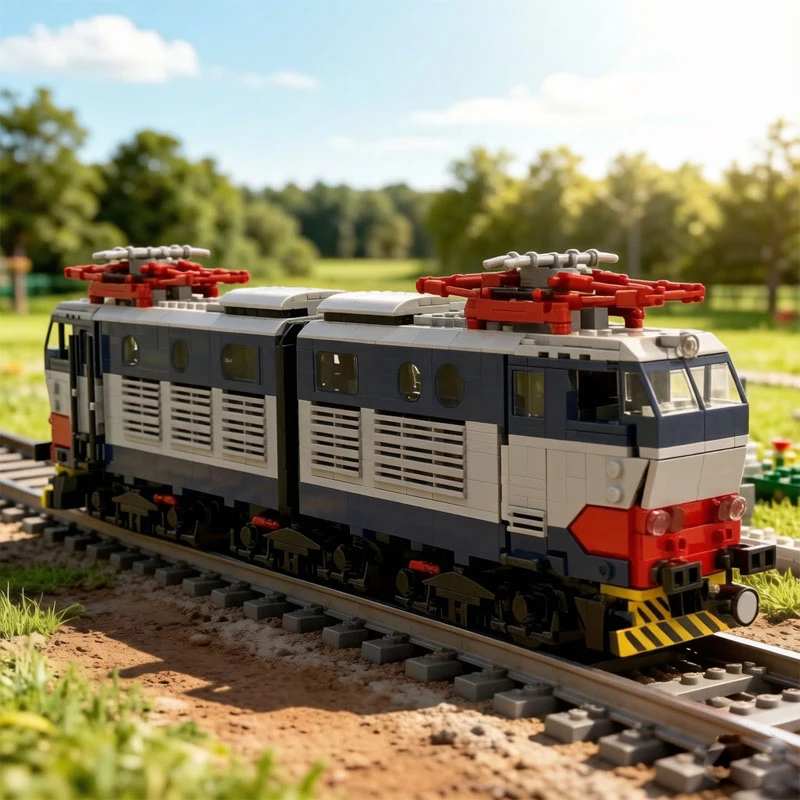 Building Block Set MOC-77095 Three-Section Articulated Train with 1647 Pieces, Adult Educational Puzzle Birthday Toy Gift