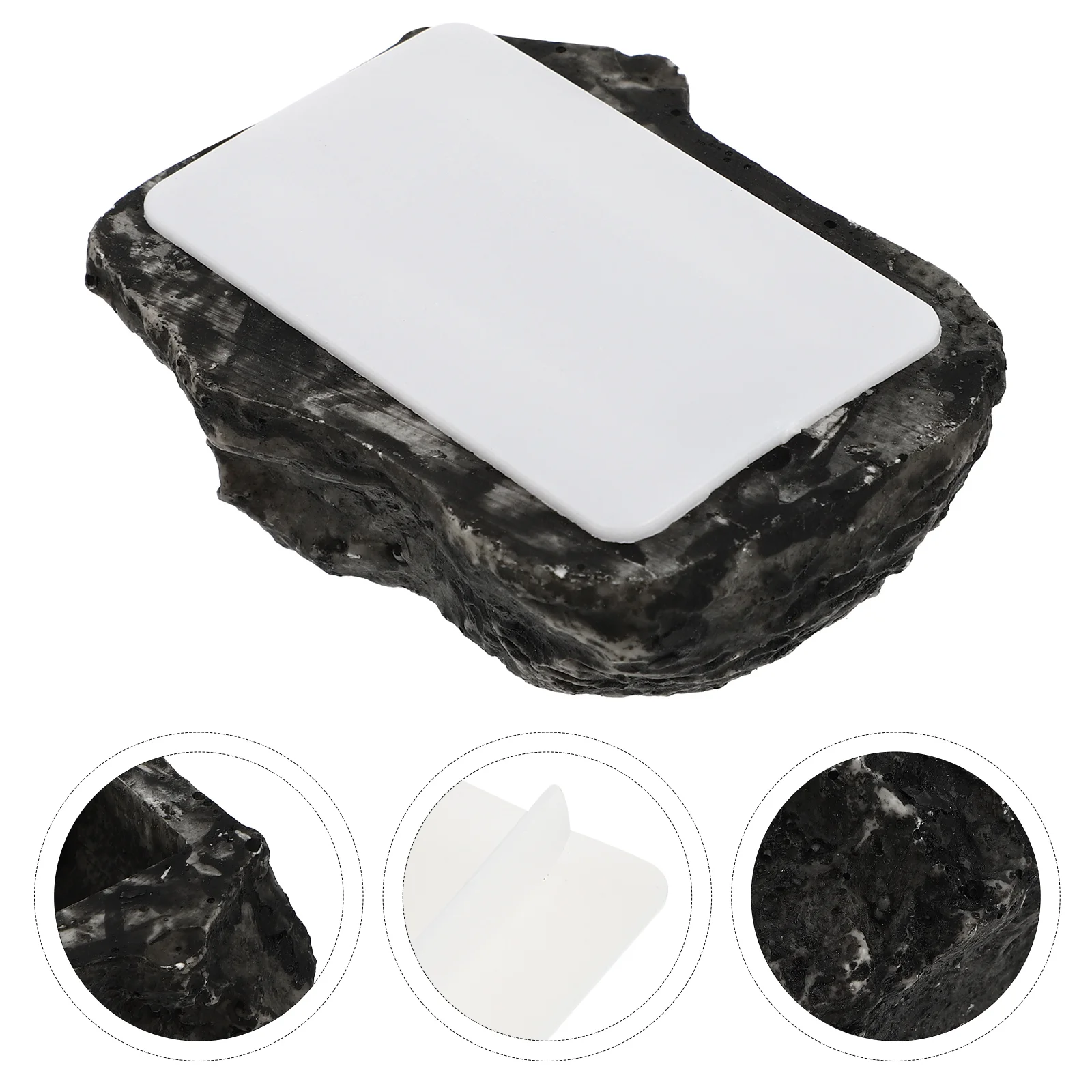 Fake Rock Spare Key Hider Outdoor Case Simulated Stone Weather Resistance Keychain for Keys