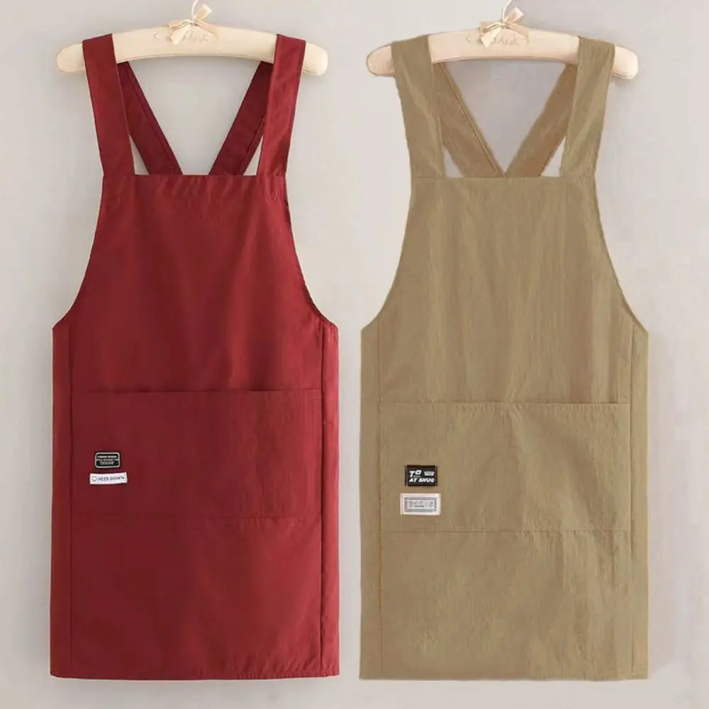 New Cross Strap Style Apron Waterproof Anti-fouling Nail Art Cafe Workwear Sleeveless Catering Waiter Work Clothes