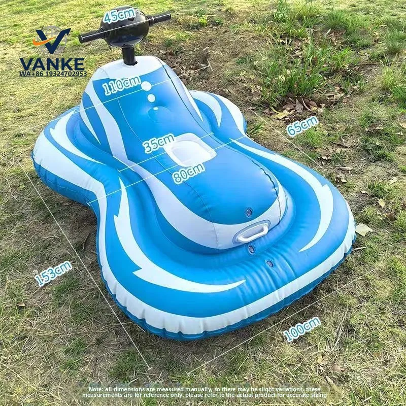Powered Inflatable Water Scooter Toy – Motorized Surfboard with Handle Steering for Adults & Home, Pool/Lake Ride-on
