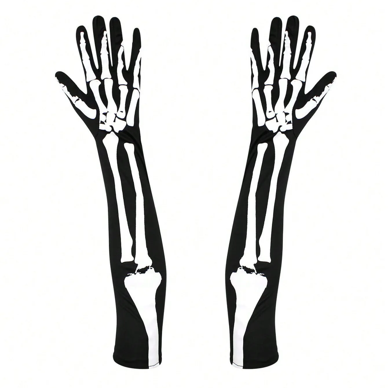 قفازات الهيكل العظمي للهالوين حفلة الرقص حفلة الرعب شبح الهيكل العظمي قفازات أداء زي الدعائم