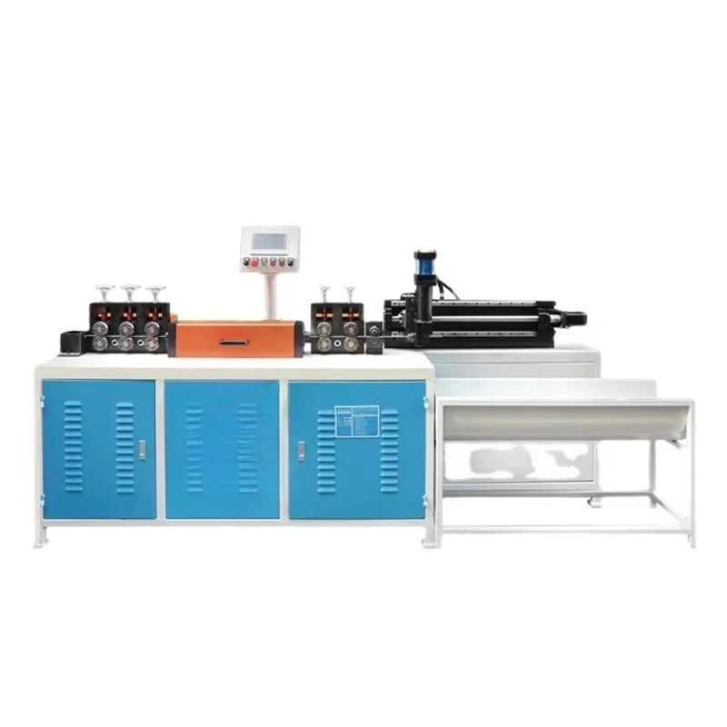 Three Heavy Rollers CNC Rebar Straight Cut Machine Eliminate Steel Bar Bending For Municipal Projects