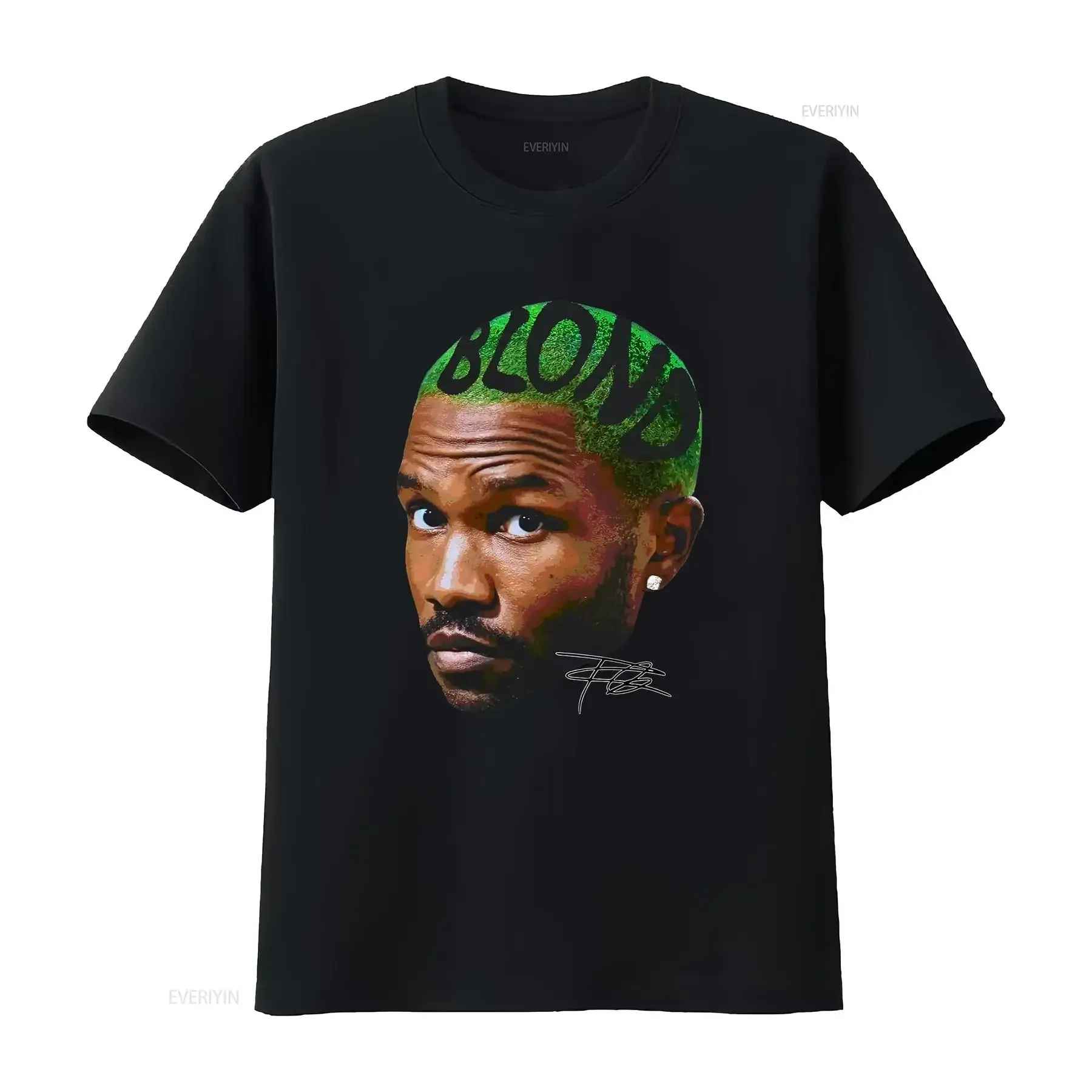Frank Oceans Camiseta Rap Concierto Merch Blondes Portada del álbum vintage Lavado Suave Cómodo Ropa de diseñador ligeramente elegante
