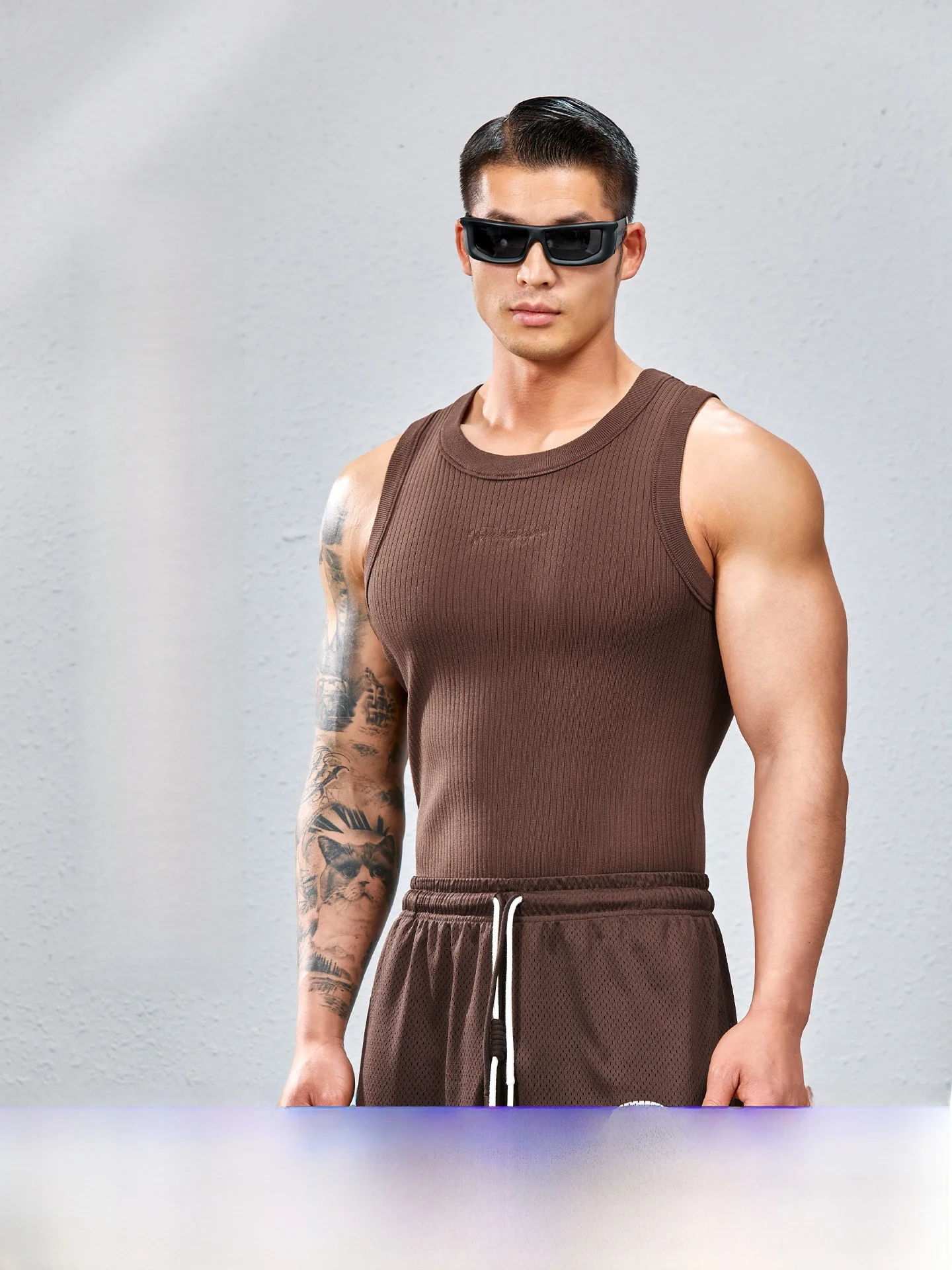 

Мужской трикотажный жилет Atopapa American Style с высокой эластичностью, вышивкой букв, облегающий, спортивный, влагоотводящий