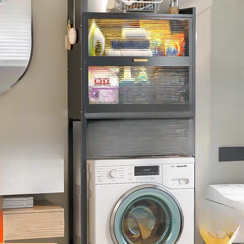 Storage rack above the washing machine rack in the bathroom Toilet toilet rack Balcony roller storage rack Storage cabinet