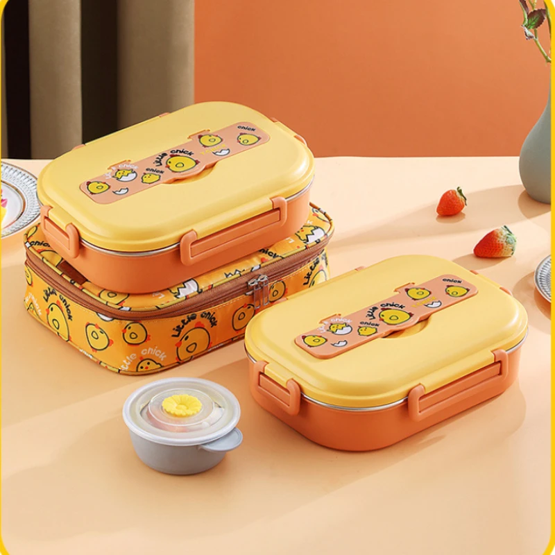 

Stainless Steel Thermal Lunch Box Portable Bento Box School Student Child Cute Thermal Bag Food Warmer Container Soup Cup
