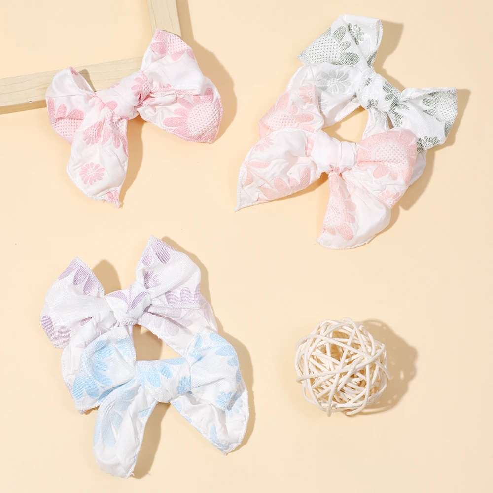 

Baby Printing Hair Bow Hair Clip Fashion Cute Bowknot Hairpin Turban for Newborn Toddler Spring Summer Girls Hair Accessories