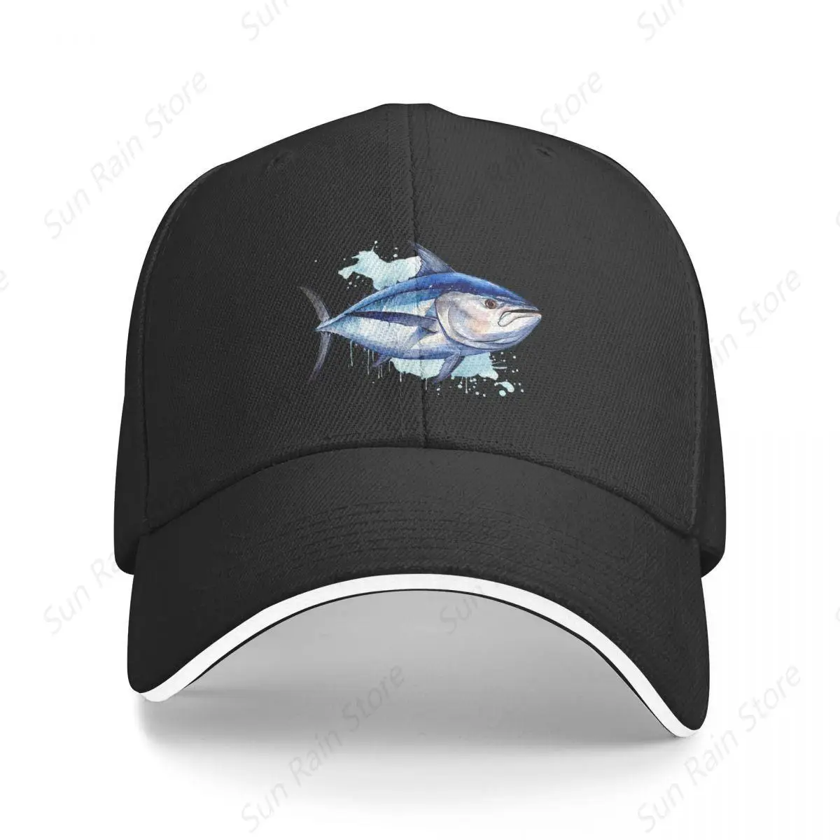 Bluefin Tuna Watercolor Painting Cap Fashion Casual Baseball Caps Adjustable Hat Hip Hop Summer Unisex Baseball Hats