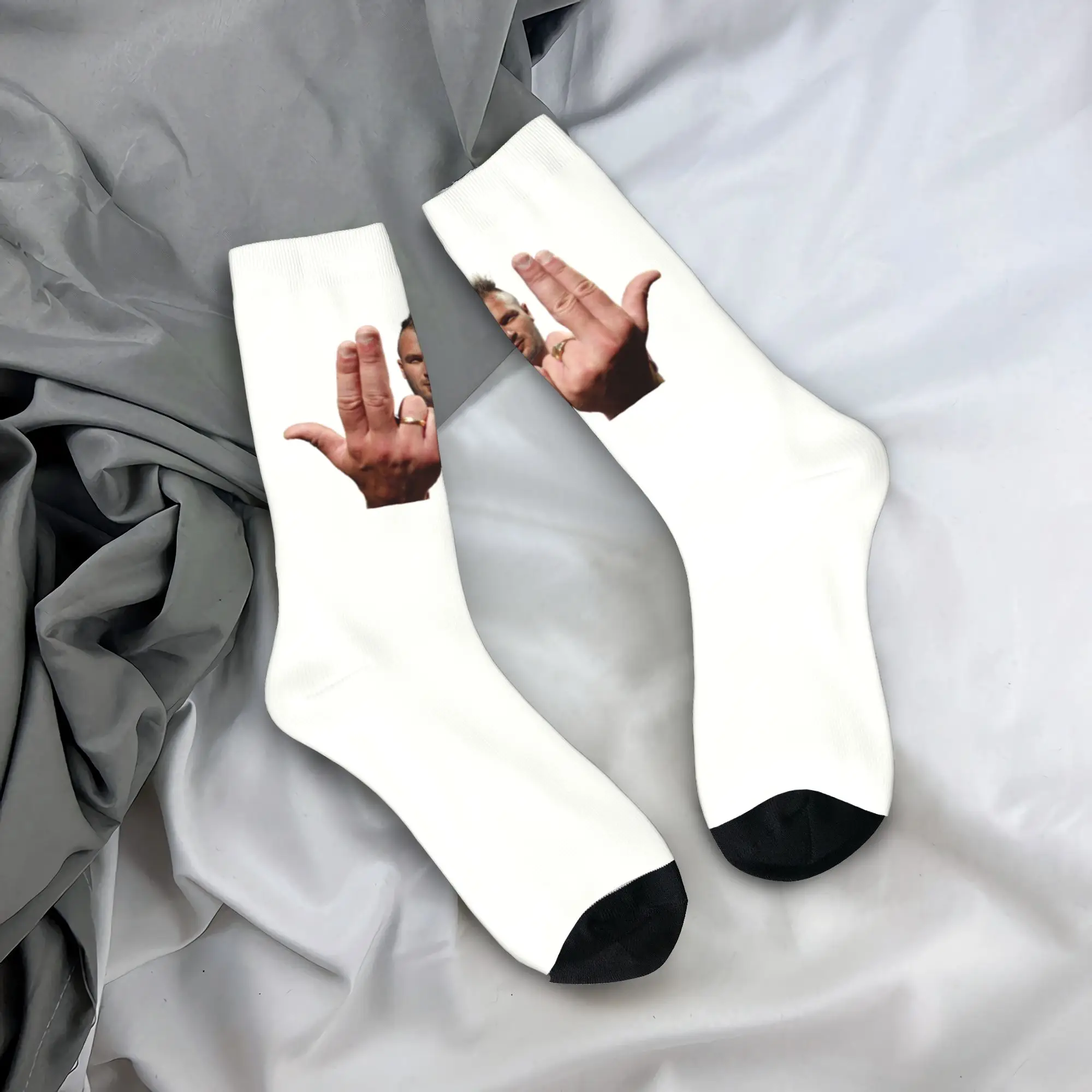 

Мужские модные носки с 3D-принтом французского рэпера Жюля, унисекс, теплые, удобные, с 3D-печатью, укороченные