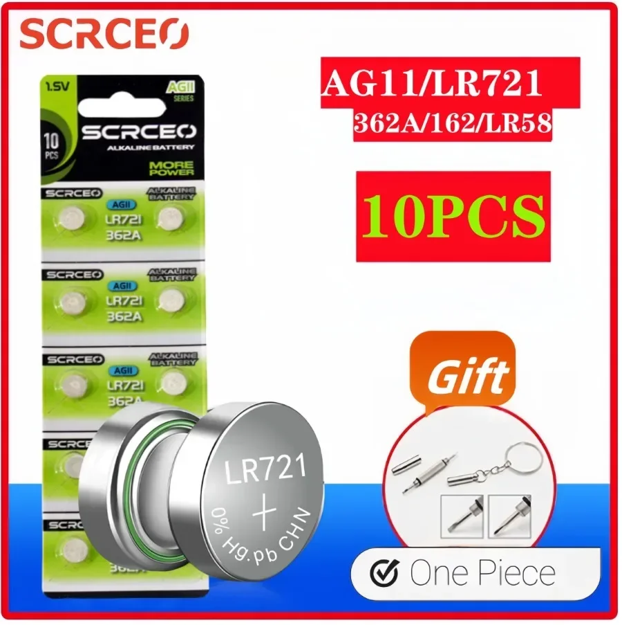 

NEW 2-10PCS AG11 362 LR721 362A L721F SR721SW 1.55V Lithium Batteries Environmental Protection Button Battery for Watch