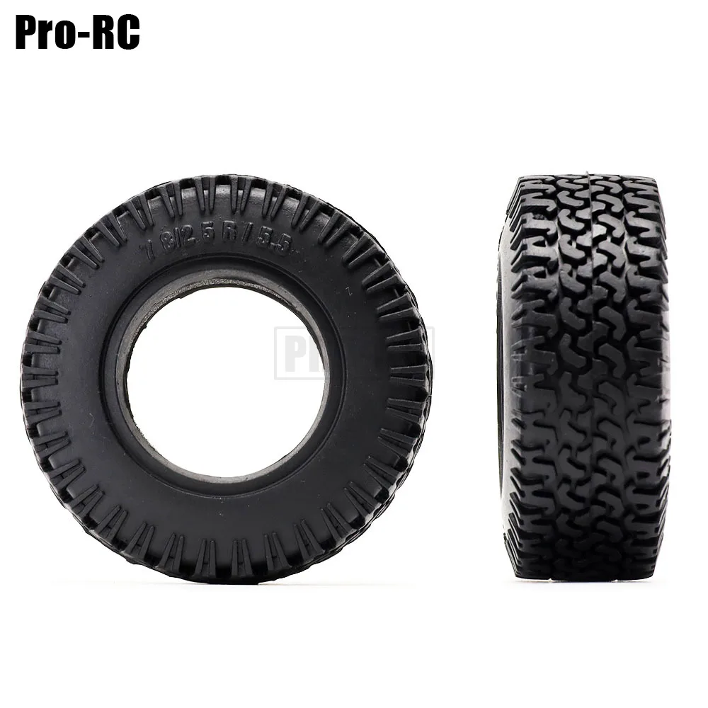 4Pcs 1.55 Inch Rubber Wheels Tires Tyre for 1/10 RC Crawler Car RC4WD D90 TF2 MST Jimny Axial 90069 Tamiya CC01 LC70