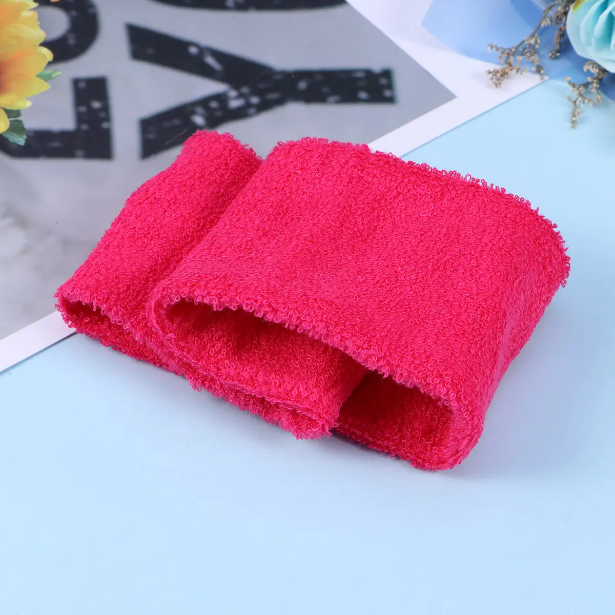 

Yoga Headband Cloth Reusable Washable Sweat Absorbing Headband for Women Travel Gym Pilates Daily Use Sky Blue
