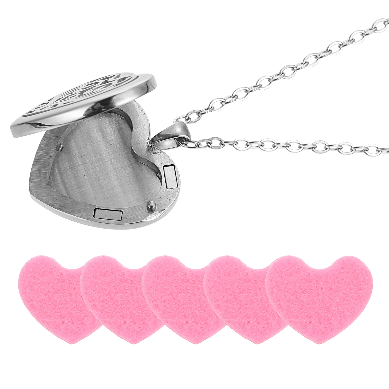 

Stainless Steel 30mm Random Cotton Decorative Diffuser Pendant Aroma Diffuser Necklace Necklace Color Women Pendant Jewelry