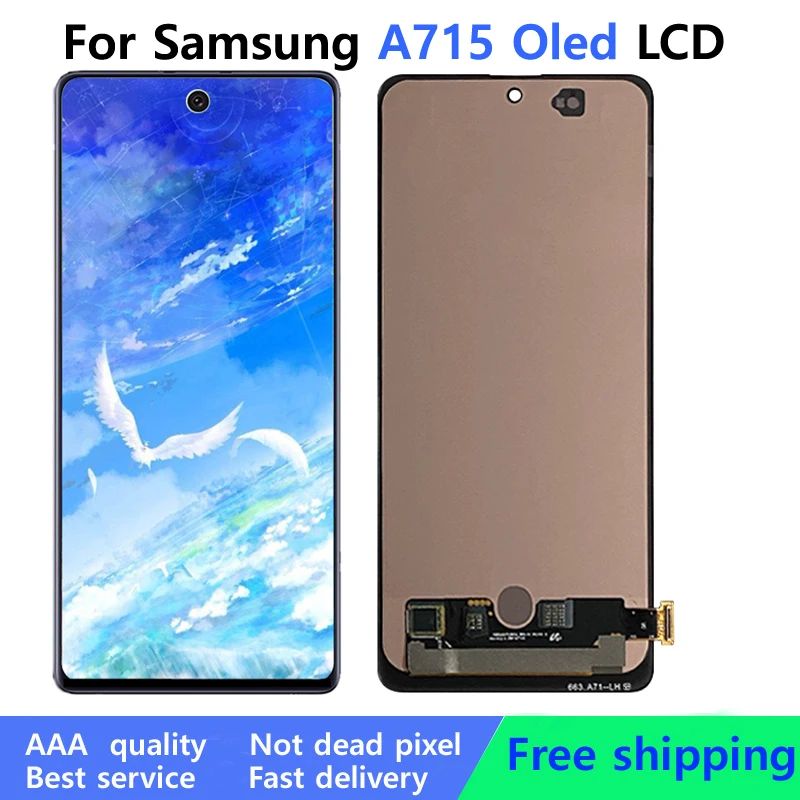 

6.7'' AMOLED For Samsung Galaxy A71 Display LCD Screen Touch Digitizer Assembly Replacement Parts For Samsung A715 LCD