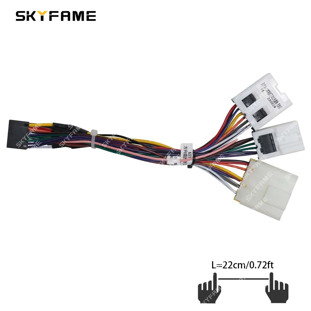 SKYFAME سيارة 16pin الأسلاك تسخير محول فك أندرويد راديو كابل الطاقة لنيسان بالادين D22