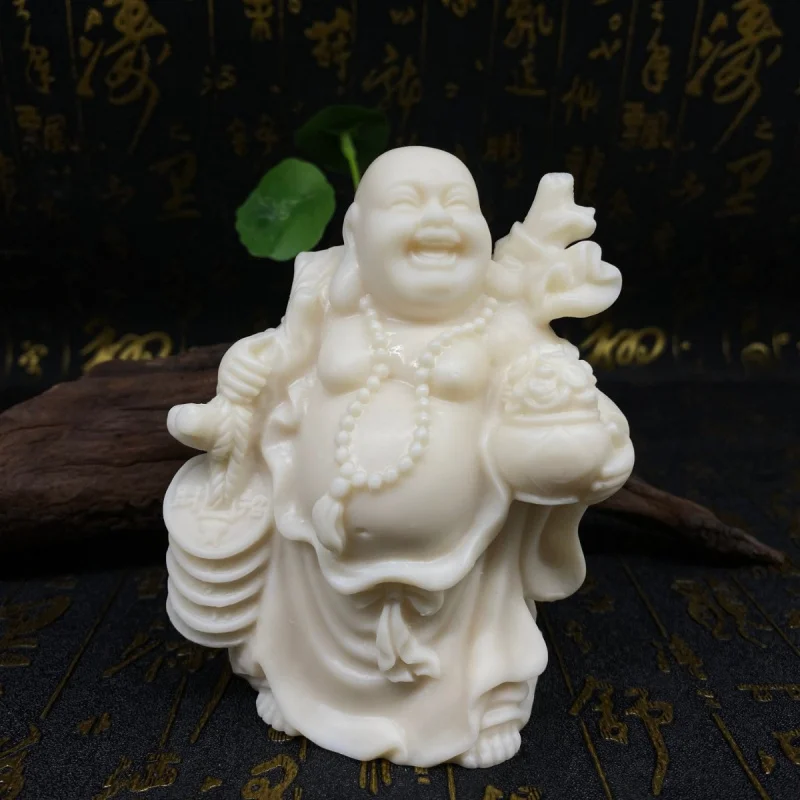 

Ivory Nut Carved Copper Coin Maitreya Buddha8*7*6.5cmHome Living Room Desktop Buddha Crafts Decoration Wholesale