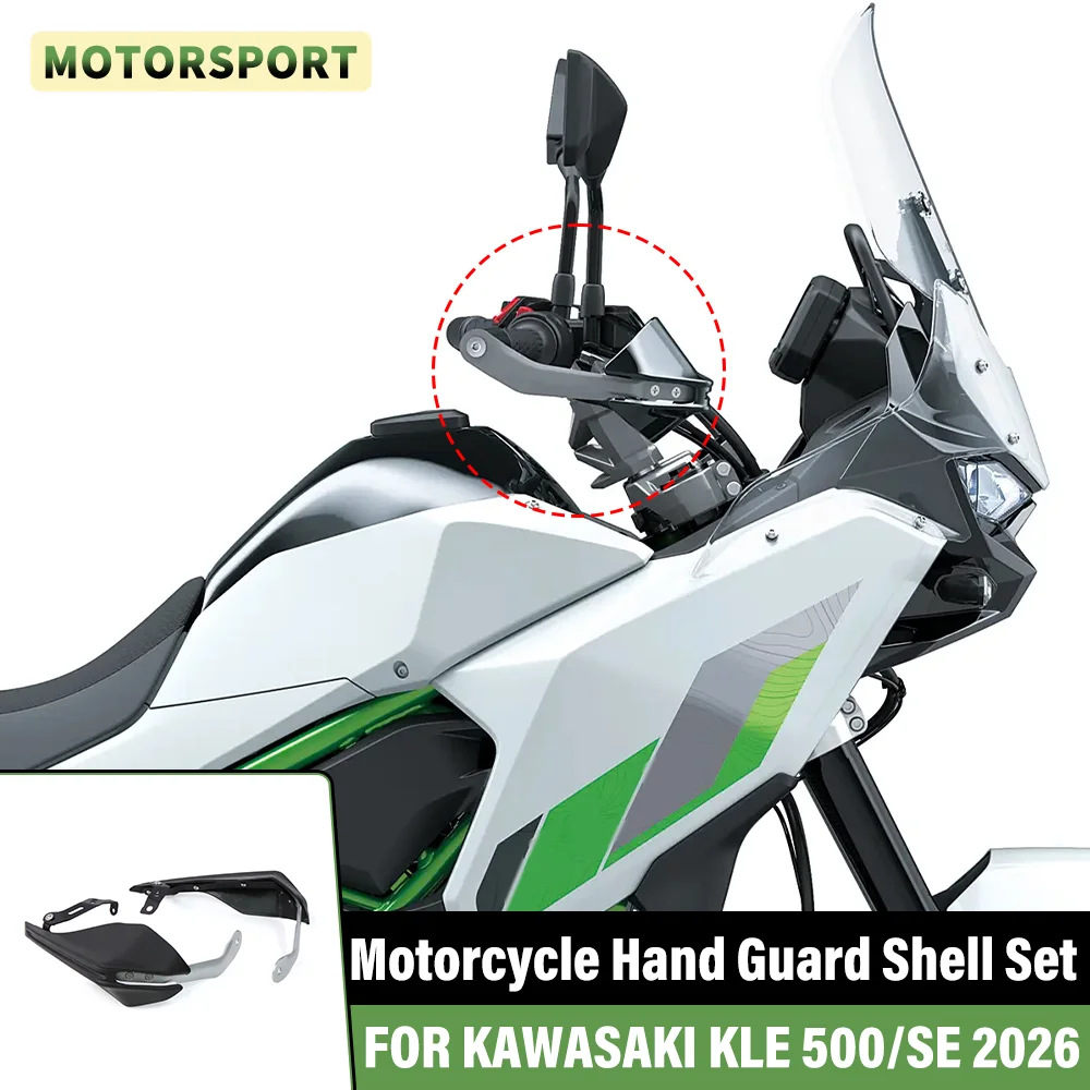 Motorcycle Hand Shield Handlebar Brake Clutch Levers Guard Protector Handguards Shell Set FOR KAWASAKI KLE 500 KLE500/SE 2026