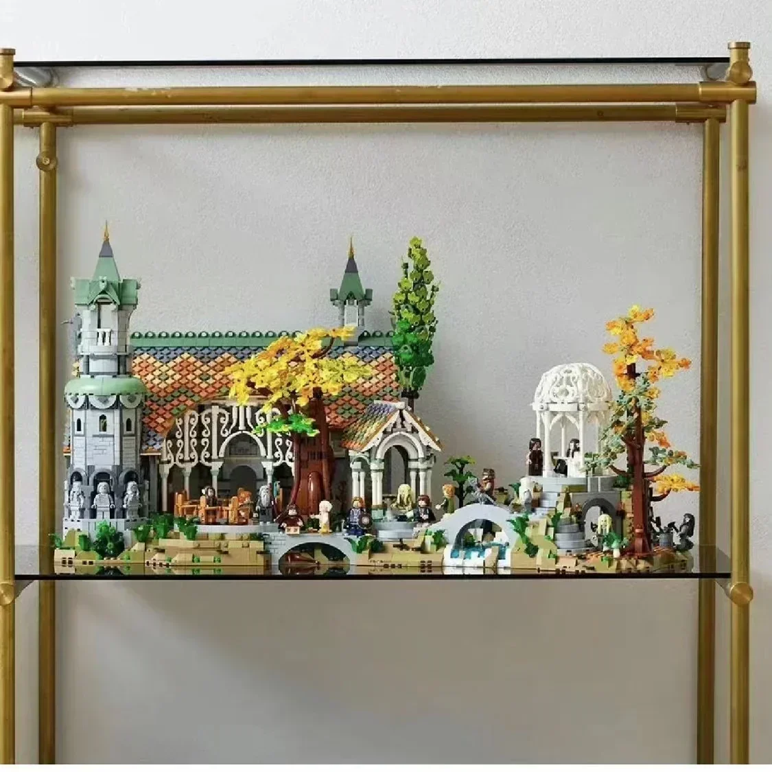 6167Pcs Creative Expert Icons Movie Lorded of Rings Rivendell Castle Model Building Blocks Brick 10316 Street View Toys