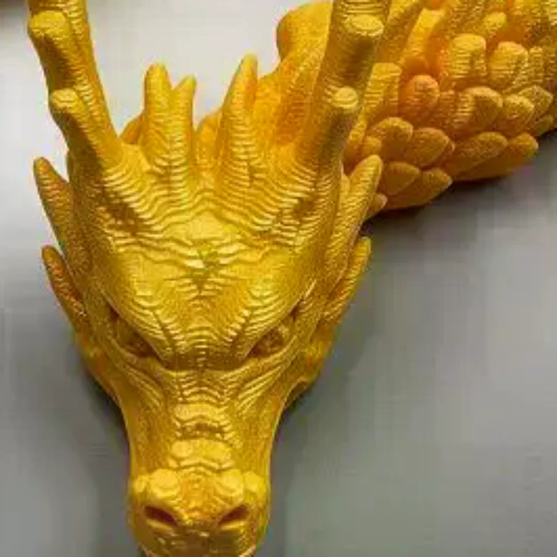 30cm 3D Printing Chinese Dragon Toy Joint Rotated Colorful Handicrafts Desktop Ornaments Gift Toys