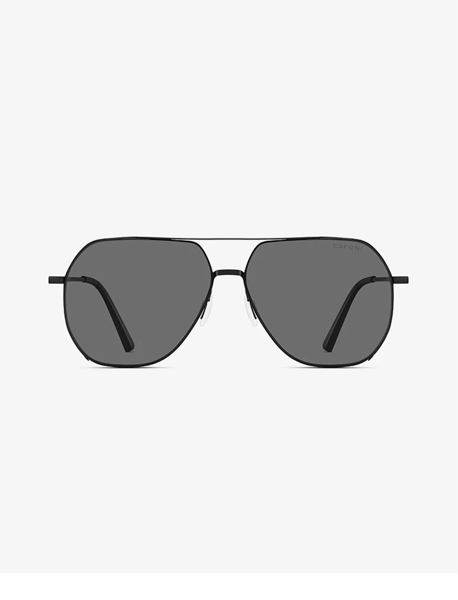 CAPONI Pilot Aviator Polarisierte Männer Sonnenbrille Klassische Doppel Brücke Designer Outdoor Sonnenbrille Anti Glare Schwarz Schatten CP35707 – Detail 14