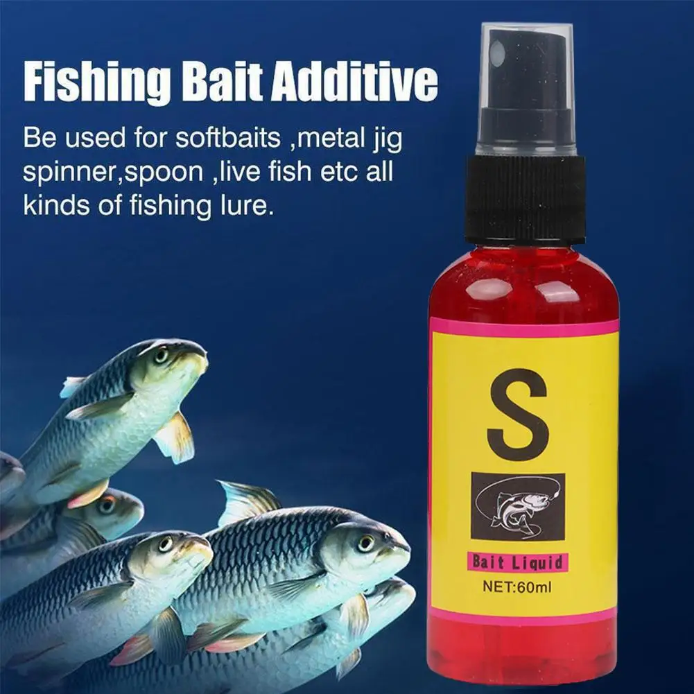 60ml Fishing Baits Attractants Lures Liquid Attractant Natural Scent Drag for Sea River Freshwater Fish Effective Attract F B3W6