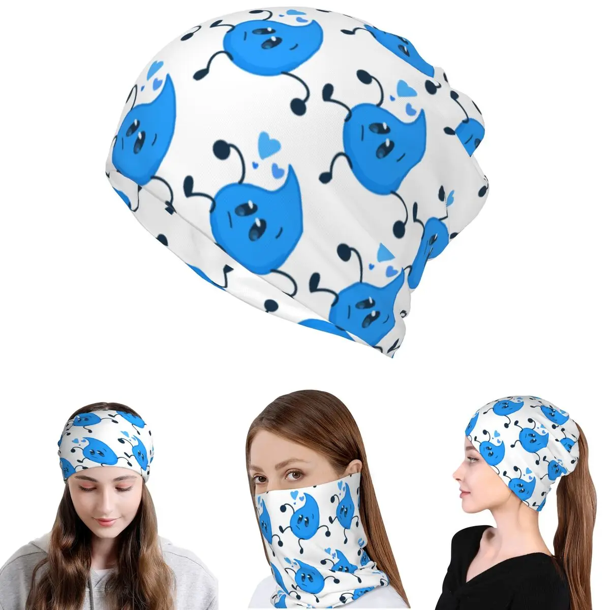 

Bfdi Teardrop Bandana Neck Gaiter Mask Scarf Warm Face Mask Beanies Hat for Men Women Adult Windproof