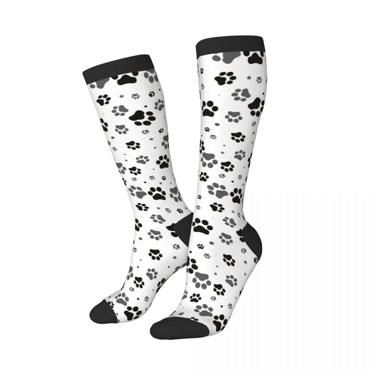 Casual Stockings Traces Of Cat Footprint Knee Thigh High Long Socks