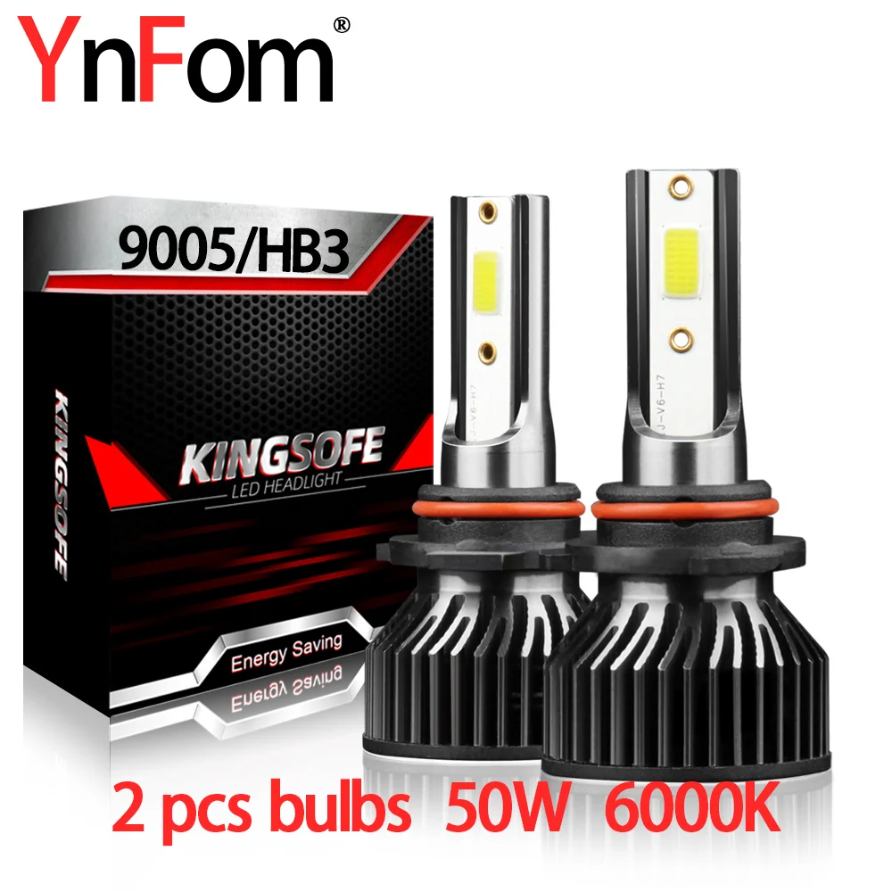 

YnFom Car Special Halogen To LED Headlight (2 Pcs) 9005 HB3 H10 Bulbs Kit For Cars Low Beam,High Beam,Car Accessories