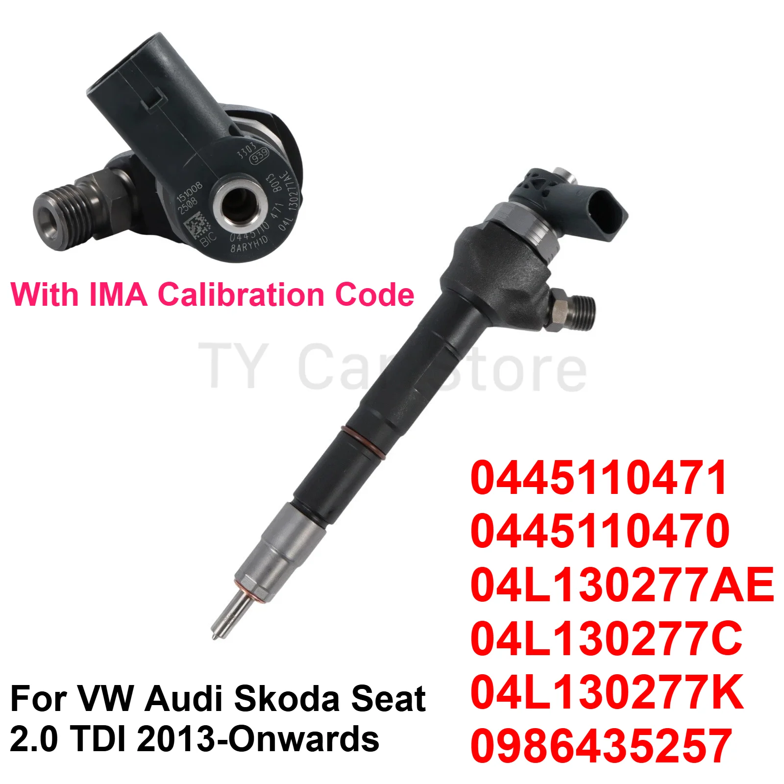 0445110471 04L130277AE New Diesel Fuel Injector With IMA Calibration Code For Audi Volkswagen VW SKODA SEAT 2.0 TDI 2013 Onwards