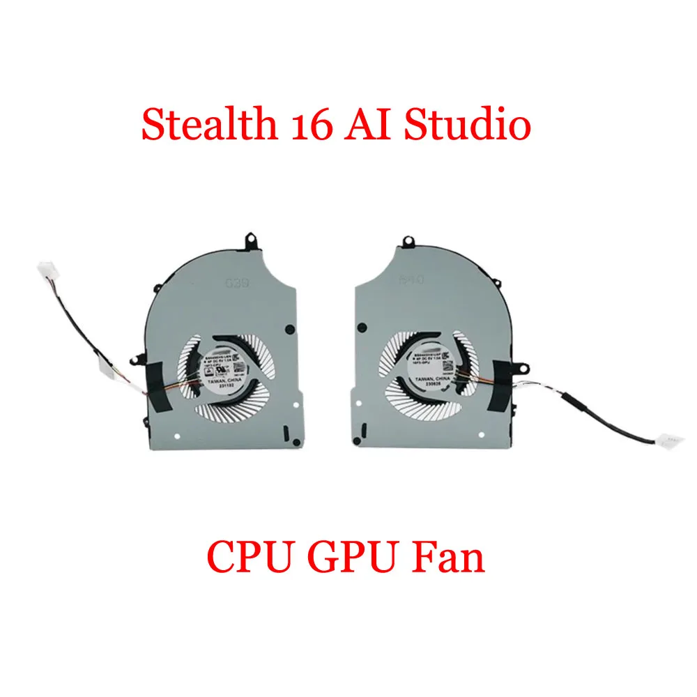 Laptop CPU GPU Fan For MSI Stealth 16 AI Studio A1VIG A1VHG A1VGG A1VFG 4P DC 5V 1.0A 15F3-CPU 15F3-GPU MS15F3 15F3 New