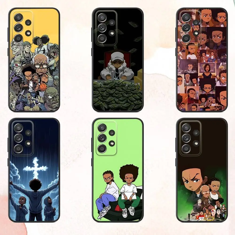 

The Cartoon B-Boondocks Phone Case For Samsung S25,S24,S21,S22,S23,S30,Ultra,S20,Plus,Fe,Lite,Note,10,9,5G Black Cover