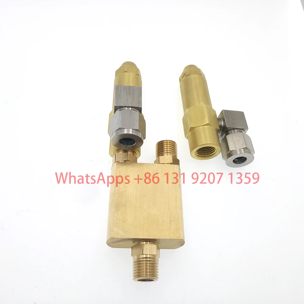 Double Waste Oil Burner Nozzle Fuel Burner Siphon Full Cone Oil Nozzle  Diesel Heavy Oil Injection Nozzle