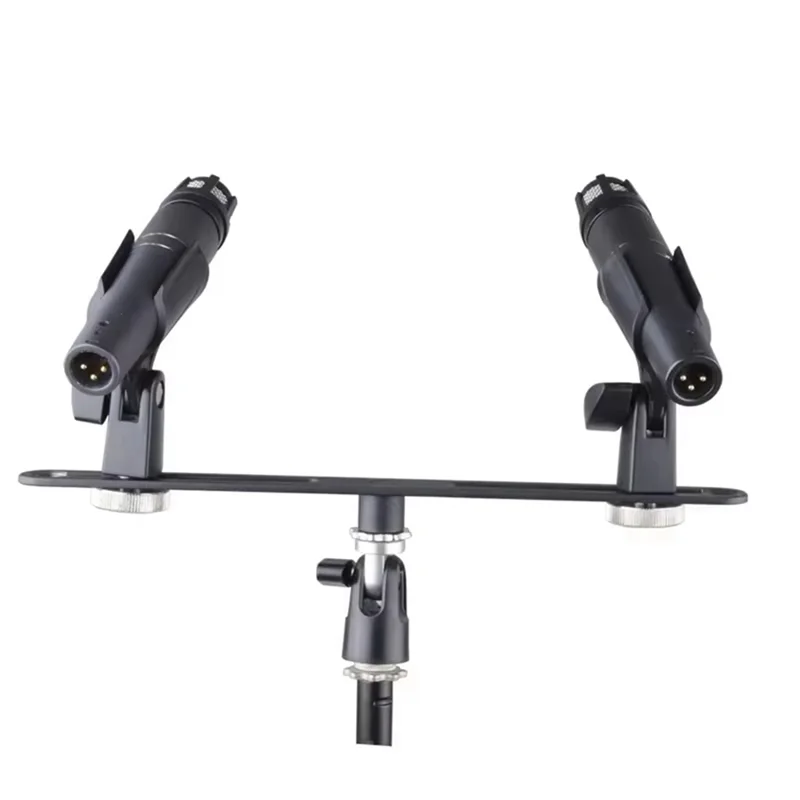 LXYB18B Soporte Doble para Micrófono Alctron MAS020, Soporte para Grabación Estéreo con Dos Micrófonos