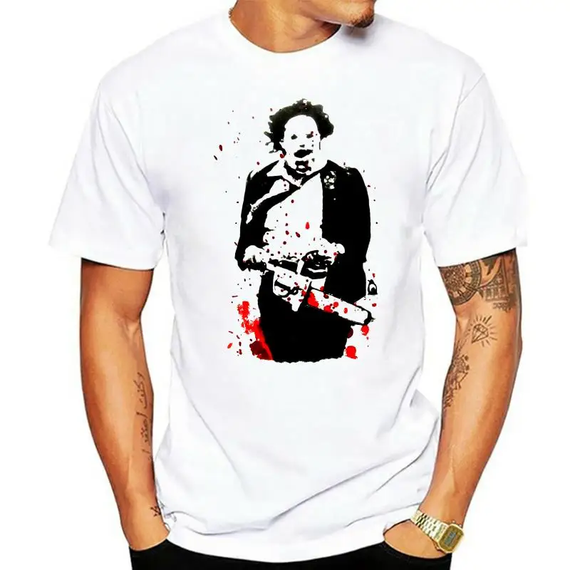 Official Mens Texas Chainsaw Massacre Leatherface Licensed Blood Spatter T Shirt