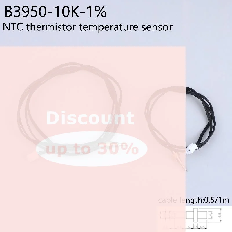 [NTC 10K 3950 Thermistor Temperature Sensor Waterproof Thermistor Probe 50/100CM For Water Heater Coffee Machine Water Dispense