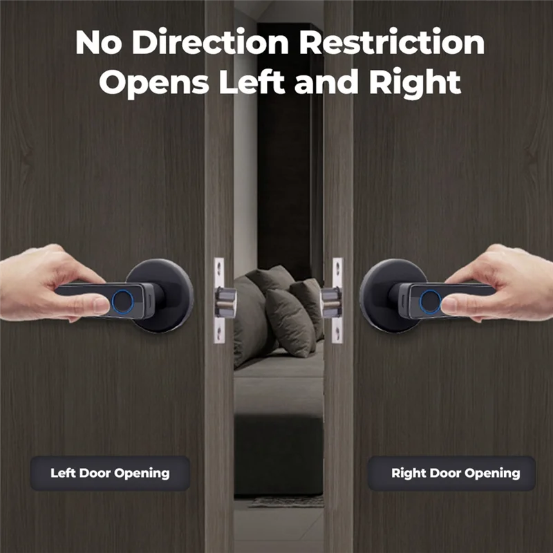 ABGN ドアノブ指紋ドアロックスマート Bluetooth ドアロック生体認証キーレスエントリードアロックハンドル付き