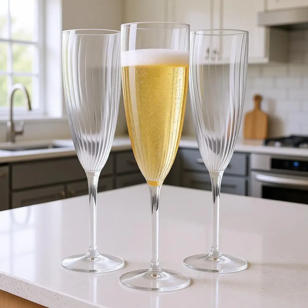 

36 Clear Disposable Wine Glasses Reusable Plastic Cocktail Cups for Home Daily Lie Party Birthday Wedding Toasting Champagne (6