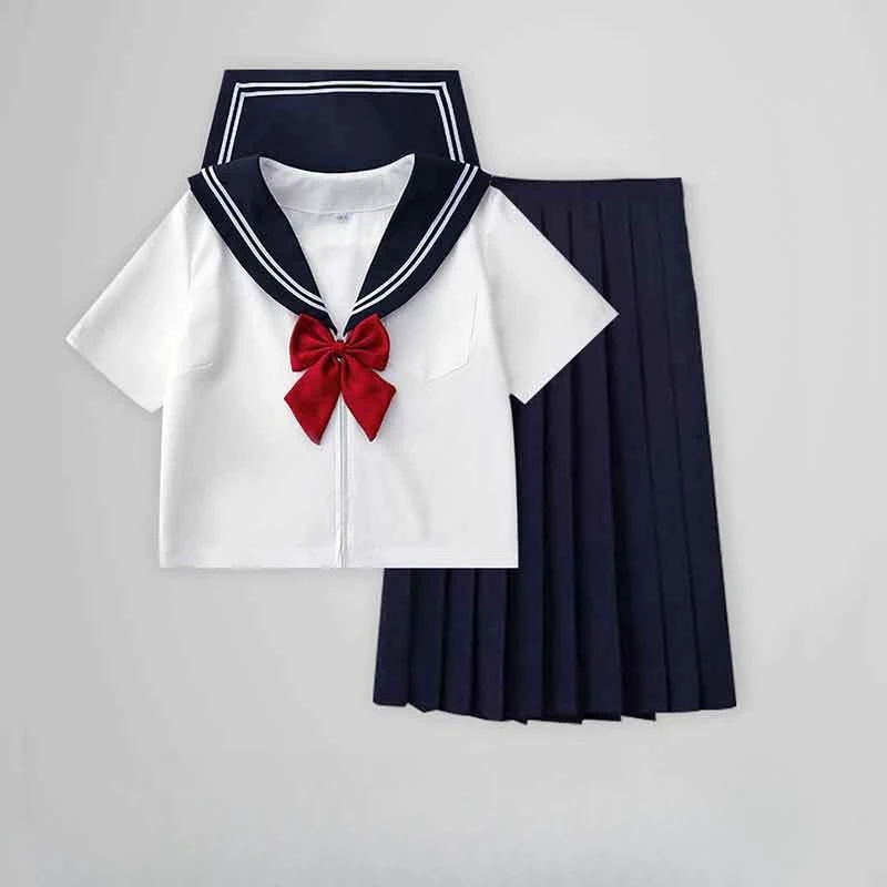 Gonna uniforme scolastica tradizionale versatile JK Colletto giapponese Kansai Abito da laurea in stile accademico uniforme da marinaio in due pezzi