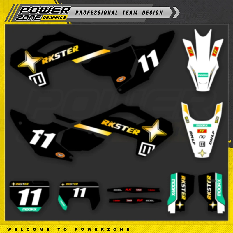 

PowerZone для Husqvarna наклейка TC FC 2025 2024 2023 TE FE2026 2025 2024 125-450CC наклейки с графикой на заказ, комплект наклеек 08