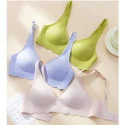 Seamless Push Up Bras For Women Wire Free Bra Female Sexy Lingerie 3/4 Cup Underwear Deep V Padded Brassiere Comfort Intimates