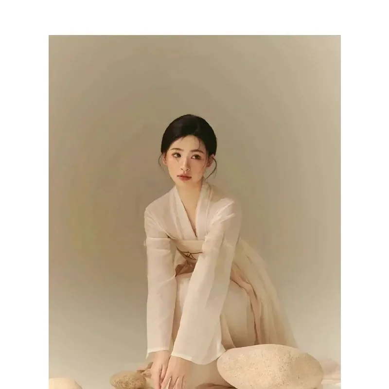 Immortal Tang Hanfu Dress For Women Chest Length Breast Skirt Ancient Morning Robe Spring Autumn Costume